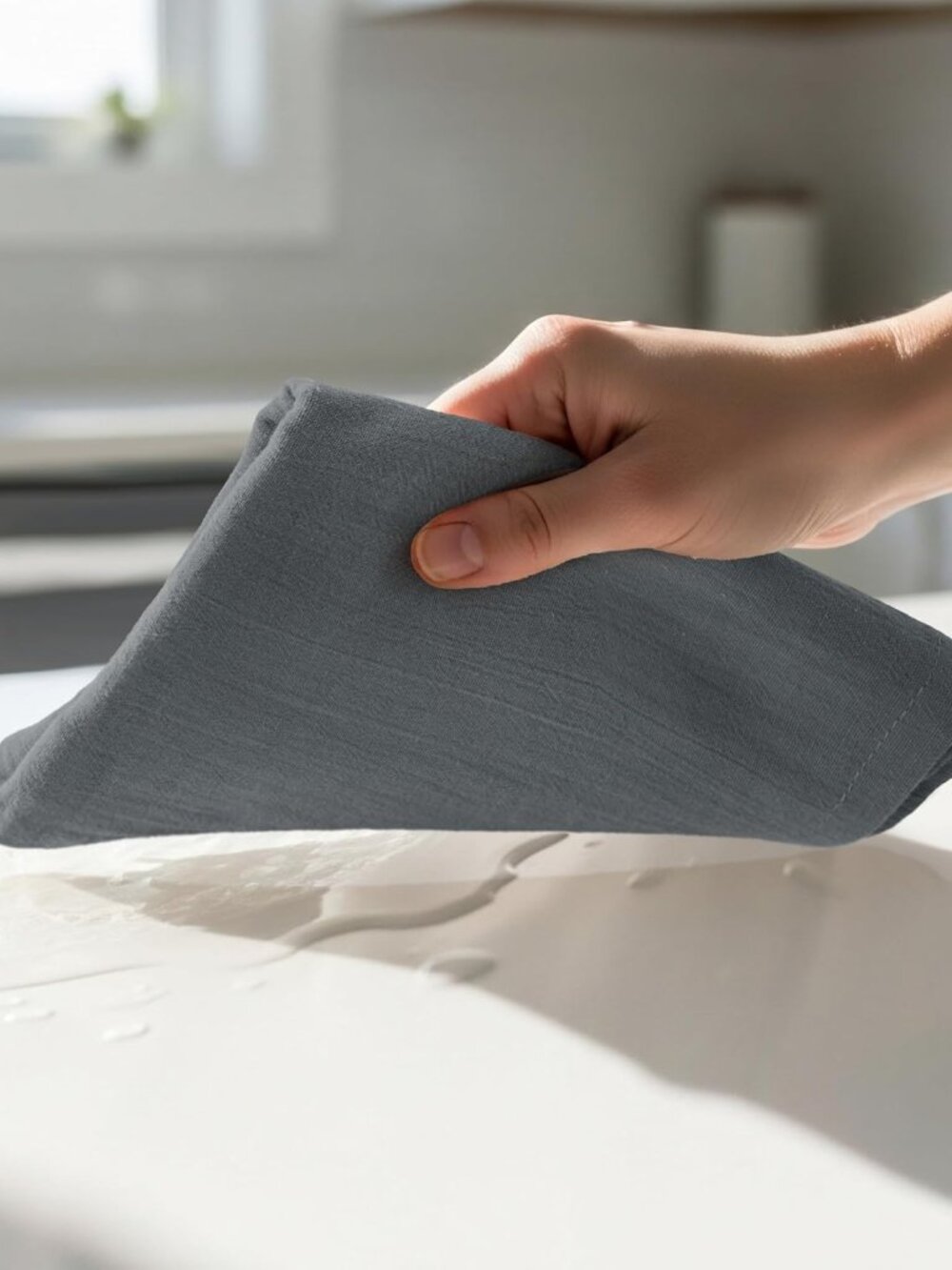 Light Grey Flour Sack Towels [12 Pack-28 x 28 In]100% Cotton - Picture 7 of 9
